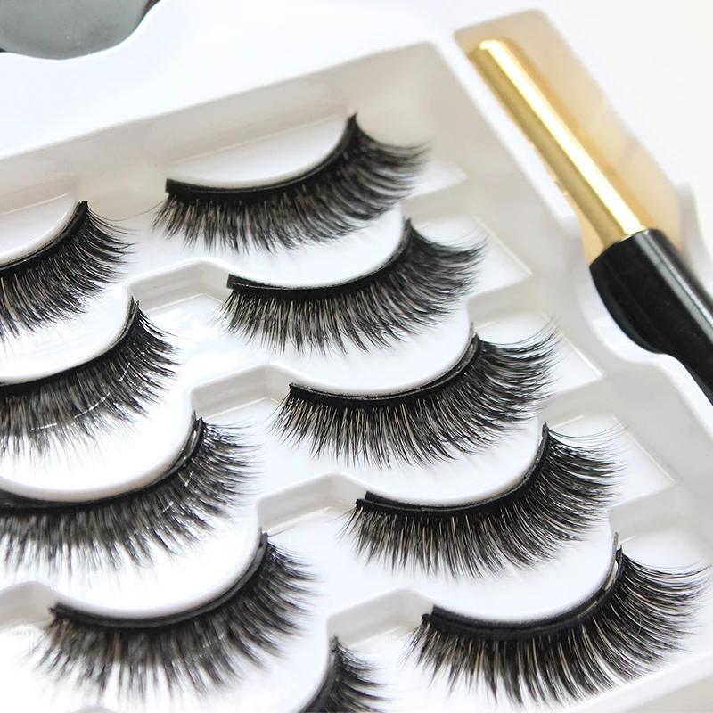 
Custom eyelash box magnetic eyelashes with magnetic liner set 