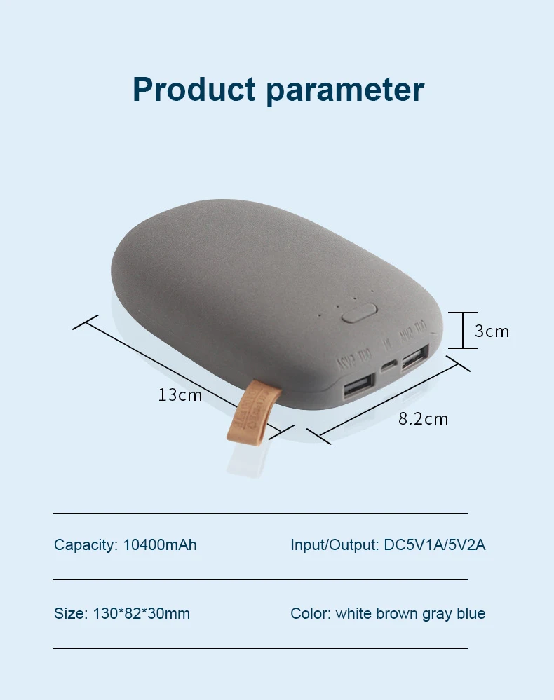 Best Selling Products US Pawer Bank Cobblestone Small Portable Charger 10400 10000mAh Battery Cute Powerbank 10000 mAh Battery