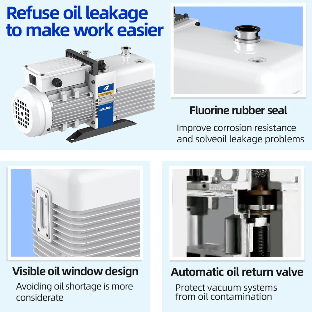 High Vacuum 8m3/h 220V/380V Two Stage Sliding Rotary Vane Vacuum Pump Corrosion Resistant Pump