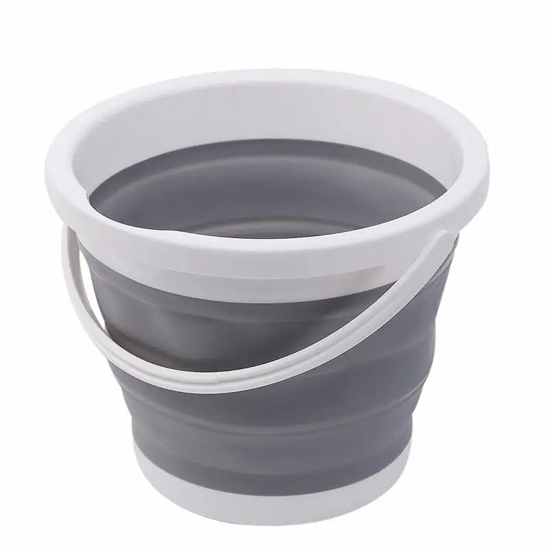 Plastic Bucket Collapsible Bucket With Handle Portable Silicone Folding Washing Water Bucket