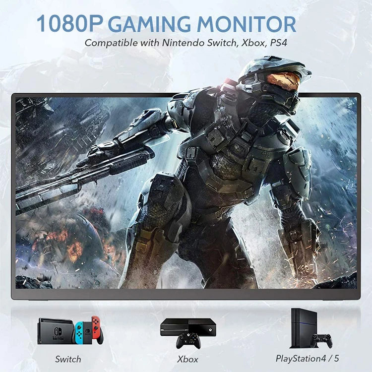 15.6 inch FHD 1080P touchscreen display portable gaming monitor factory laptop screen extender with FCC CE ROHS