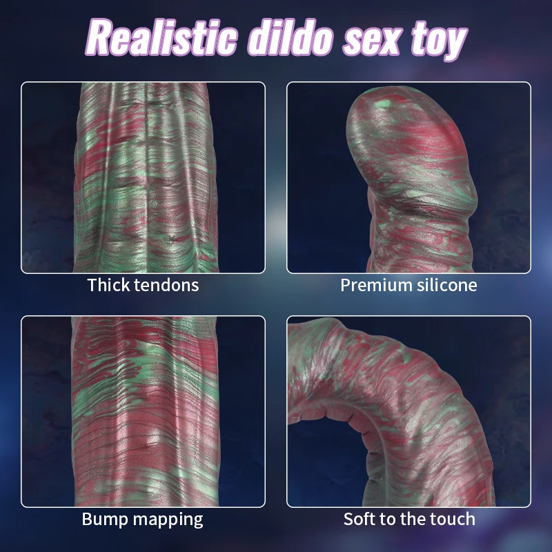 Muiti Scenario Applicaton Provocative Monster Soft Snake Shape Homemade Dildo Plastic Porno Sex Toys