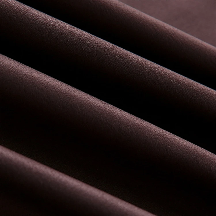 Wholesale High Quality Gold Stamping Brown 4 Way Stretch Custom Printed 100 Polyester Suede Knitted Fabric For Coat
