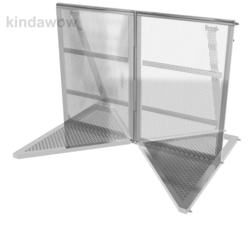 Kindawow Aluminum Crowd Control Barrier stanchion pole Concert traffic barriers Corner People Stopper Sections