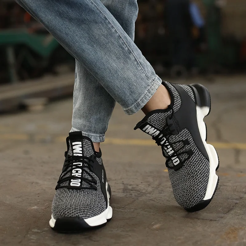 SAFETYLEADERS Summer safety shoes for men safety footwear with breathable mesh upper