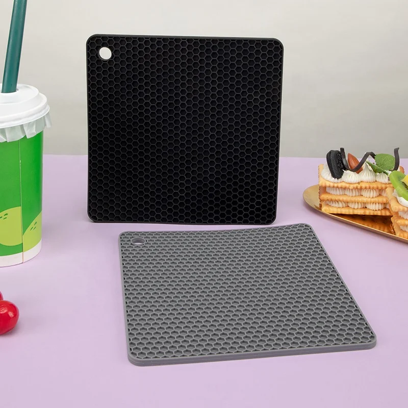 Factory Wholesale Heat Resistant Food Grade Silicone Trivet Mats For Hot Dishes Hot Pots Holder Silicone Coaster