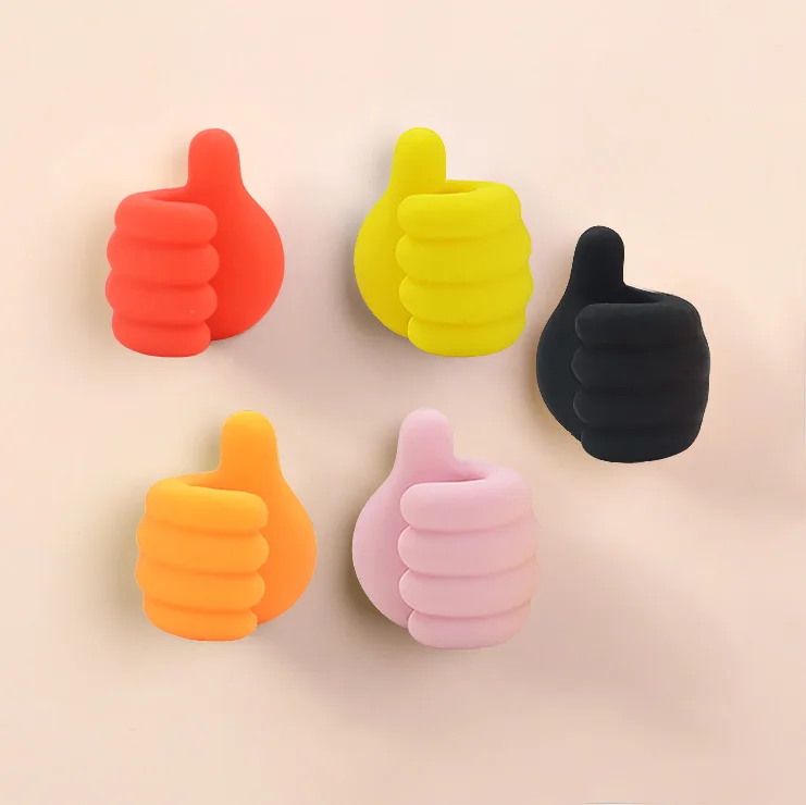 Silicone Thumb Wall Hook,Self Adhesive Thumb Cable Organizer Clips,Silicone Key Hook Holder Wall Hangers