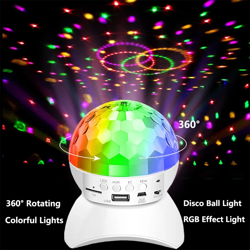 RGB Disco Light Dj Luces Discoteca Lamp Birthday Party Lights Decorations Ball Projector Christmas Stage Lamp Club Lighting