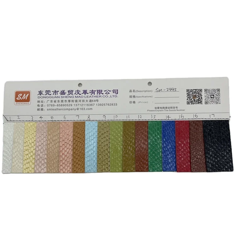 Top Quality snake PU Synthetic Printed Leather Materials For Suitcase Shoes Making