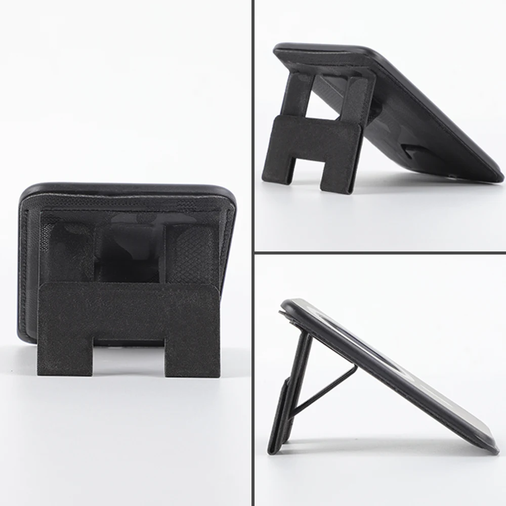 Camouflage Pu leather pocket magnetic custom multifunctional slim phone wallet card holder stand for man