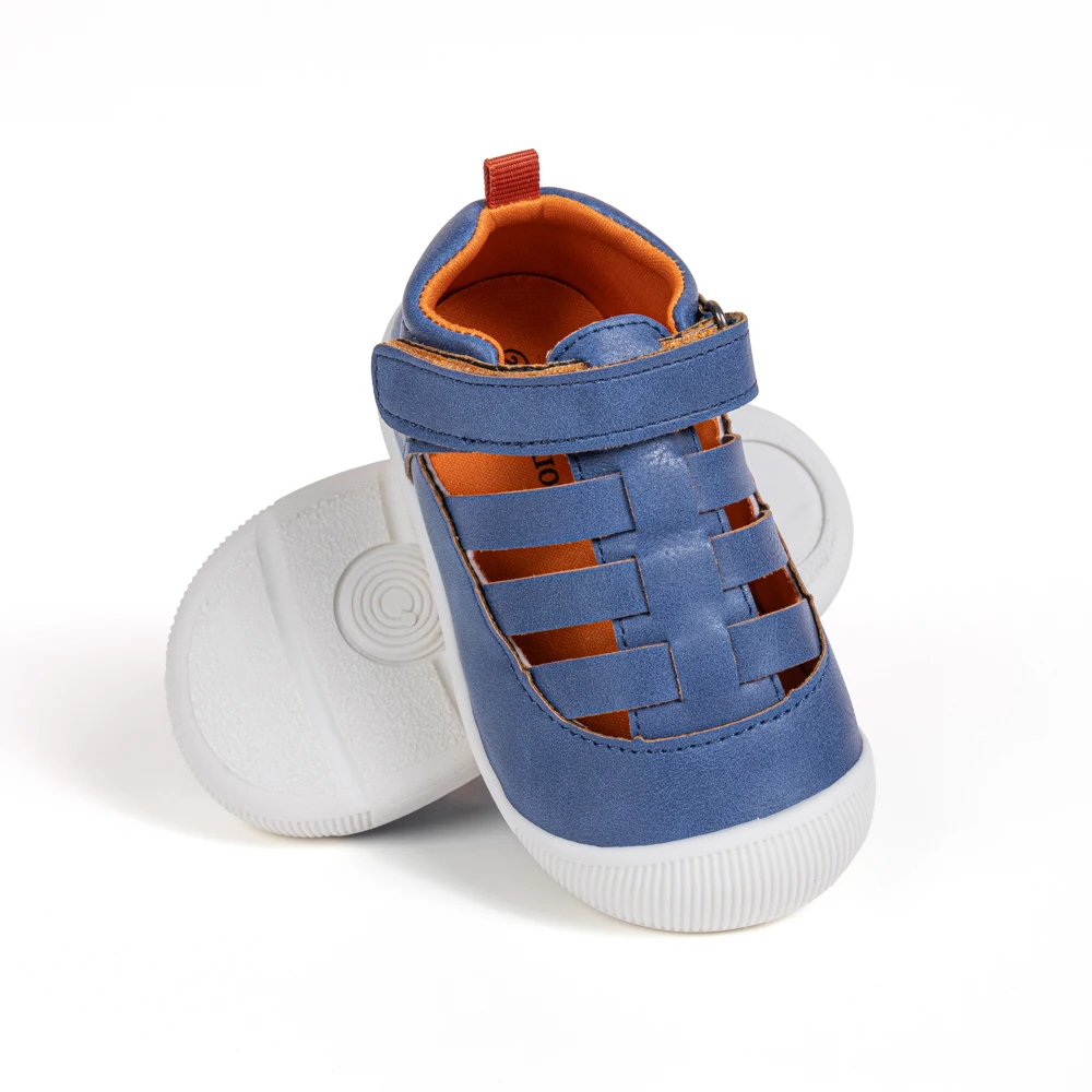 Blue and Gray Toddler Sandals - Breathable and Flexible Design Toddler Shoes Boy