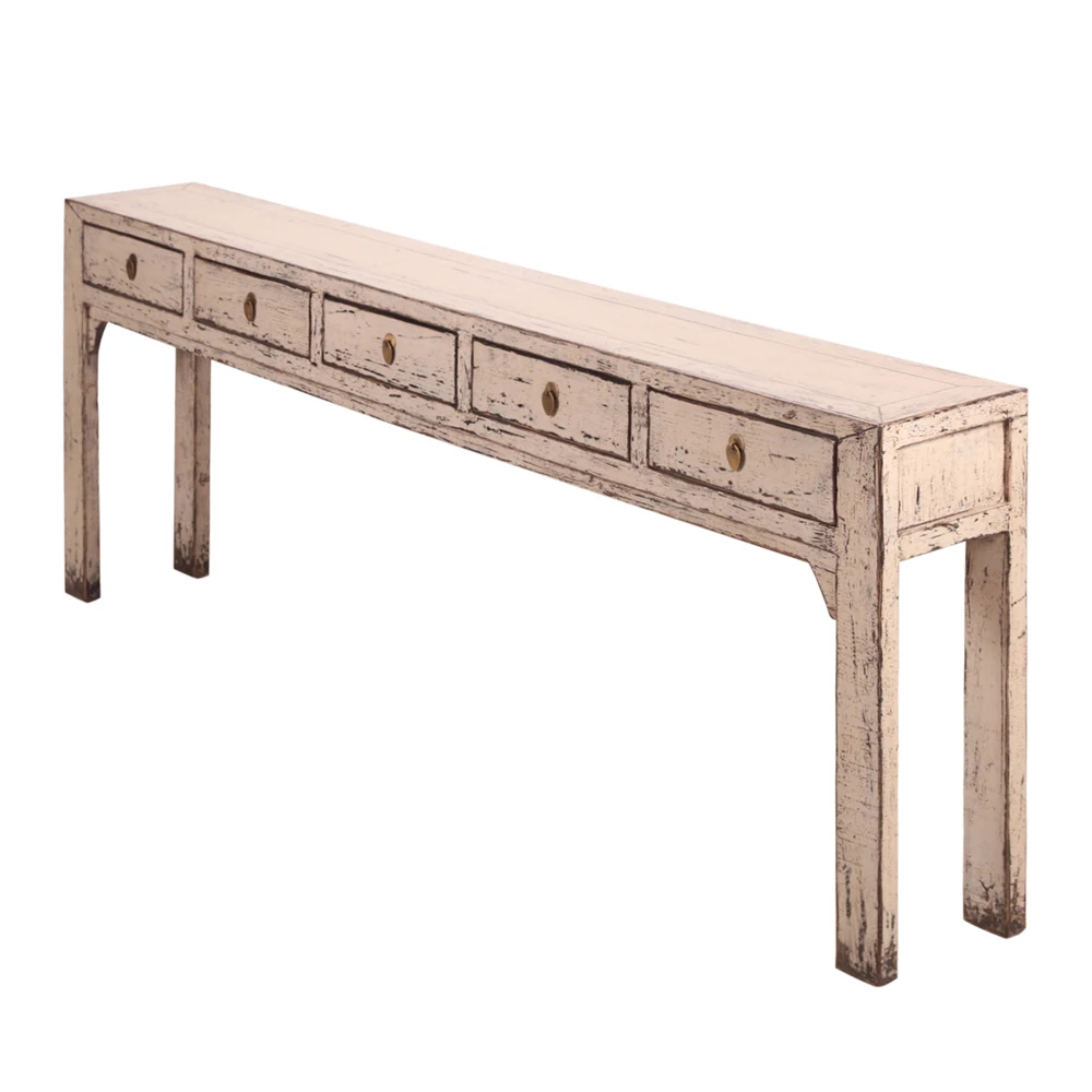 
chinese rustic industrial style Shabby five drawers altar table 