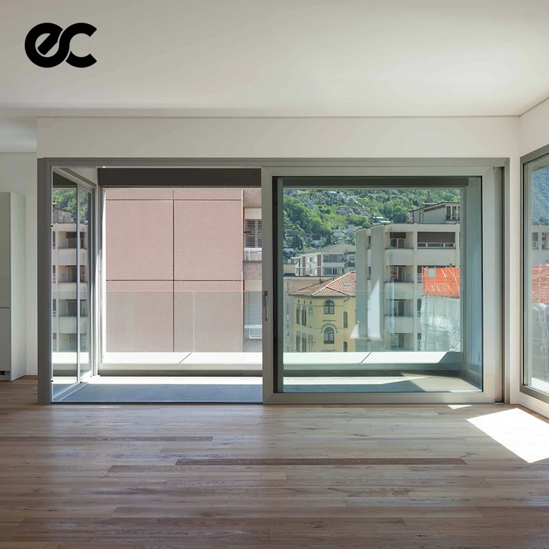 Exterior 4 Panel Double Glazed Sliding Door External  Aluminium Sliding Doors