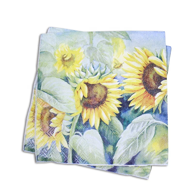 
2PLY or 3 PLY printing disposable dinner paper napkin paper tissue manufacturer 