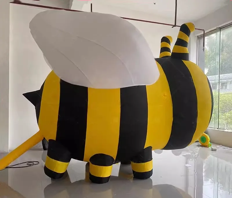 Display Decoration Custom Giant Inflatable Bee/inflatable Animal Honey /inflatable Stand Bee For Advertising Promotion