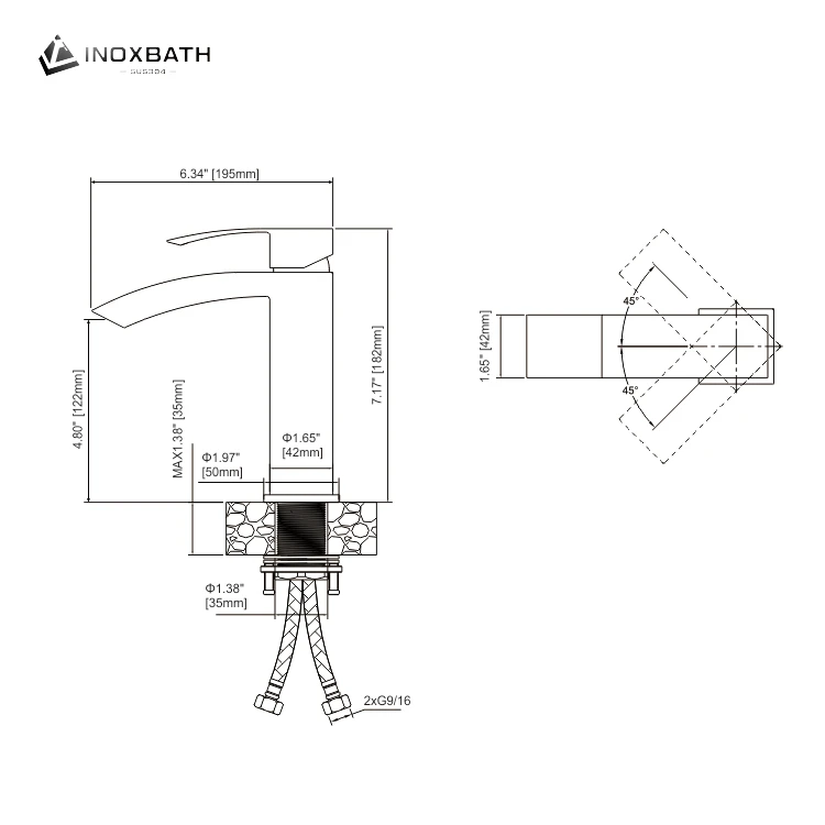 UPC waterfall sus304 griferia torneira cozinha sink mixer black brass bathroom faucet CUPC basin mixer tap