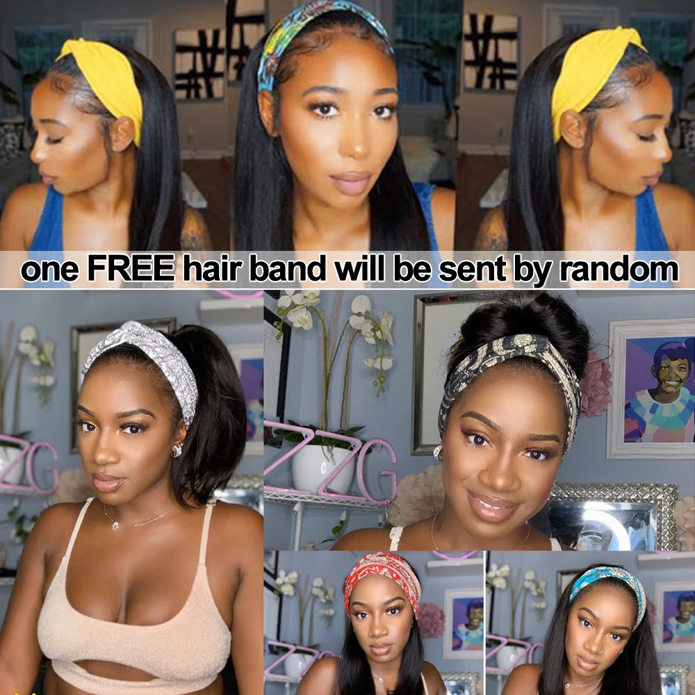 JP 100% virgin brazilian human hair headband wigs,cheap wholesale natural human hair wigs for black women,Fashion headband  wigs