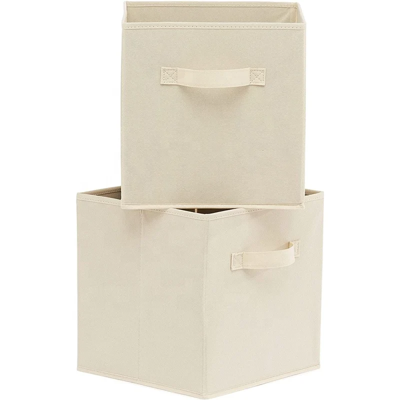 Homeplus 2022 Best sale non-woven fabric Organizer Bins Canvas Organization Baskets Storage Baskets with handles for Organizing