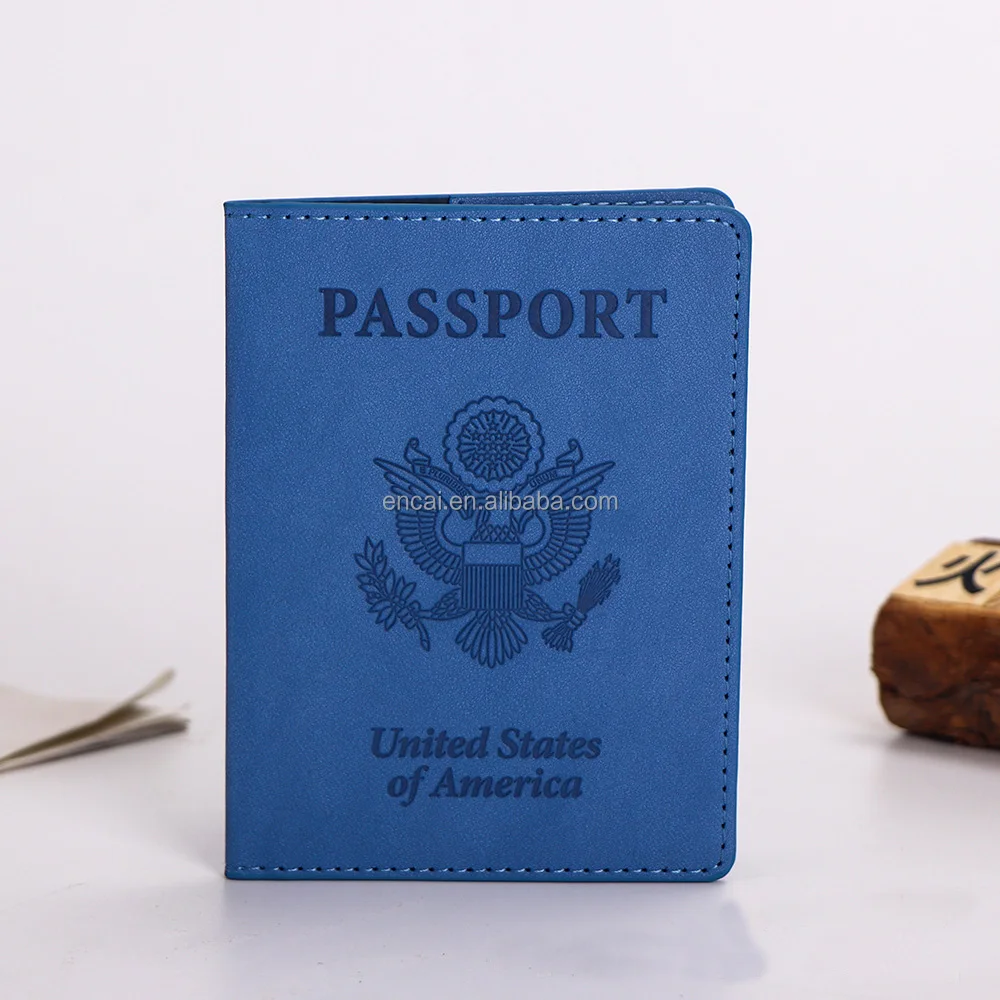 USA Passport Holder with Card Slot Waterproof PU Leather Passport Case Ultra Slim America Travel Passport Cover