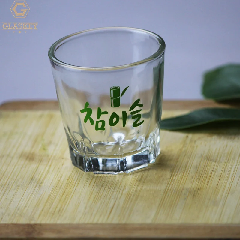 Корейское рюмка с логотипом на заказ стакан Soju для текилы 2 унции