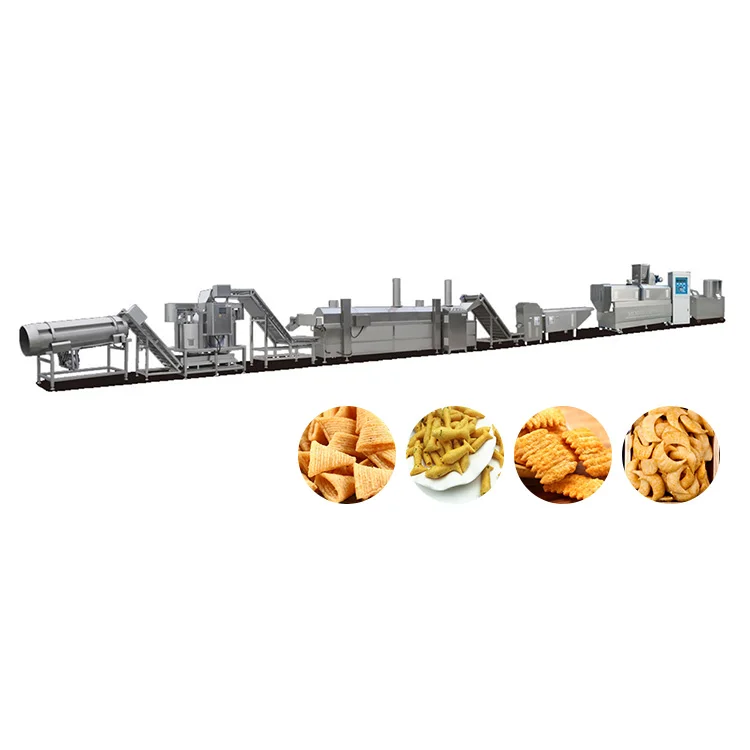 Food grade stainless steel fried snack processing line fried snack making machine