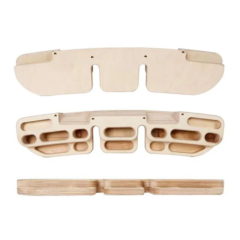 MKAS Wooden Rock Climbing Pull Up Wall Mount Designed Training for Climbing Wooden Hangboard Fingerboard Climbing Training Board