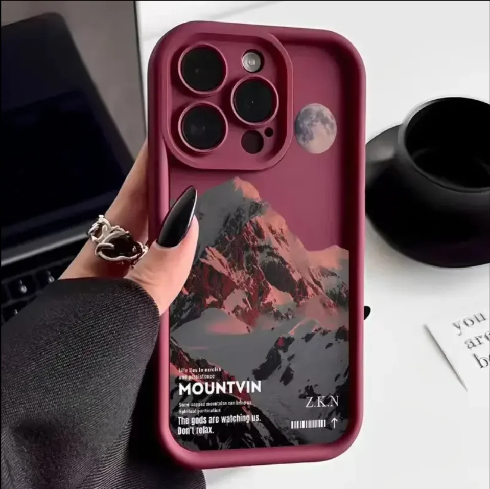 Mountain Scenery Phone Case For IPhone 15 Pro Max 14 13 12 11 Pro Max XS X XR 7 8 Plus SE 2020 Shockproof Bumper Back Case Cover
