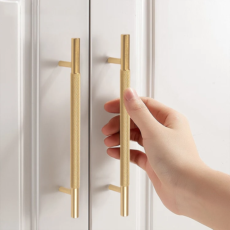 Furniture Pulls Solid knurled Kitchen Accessories Shower Room  Door Handle Metal  Cabinet Handle
