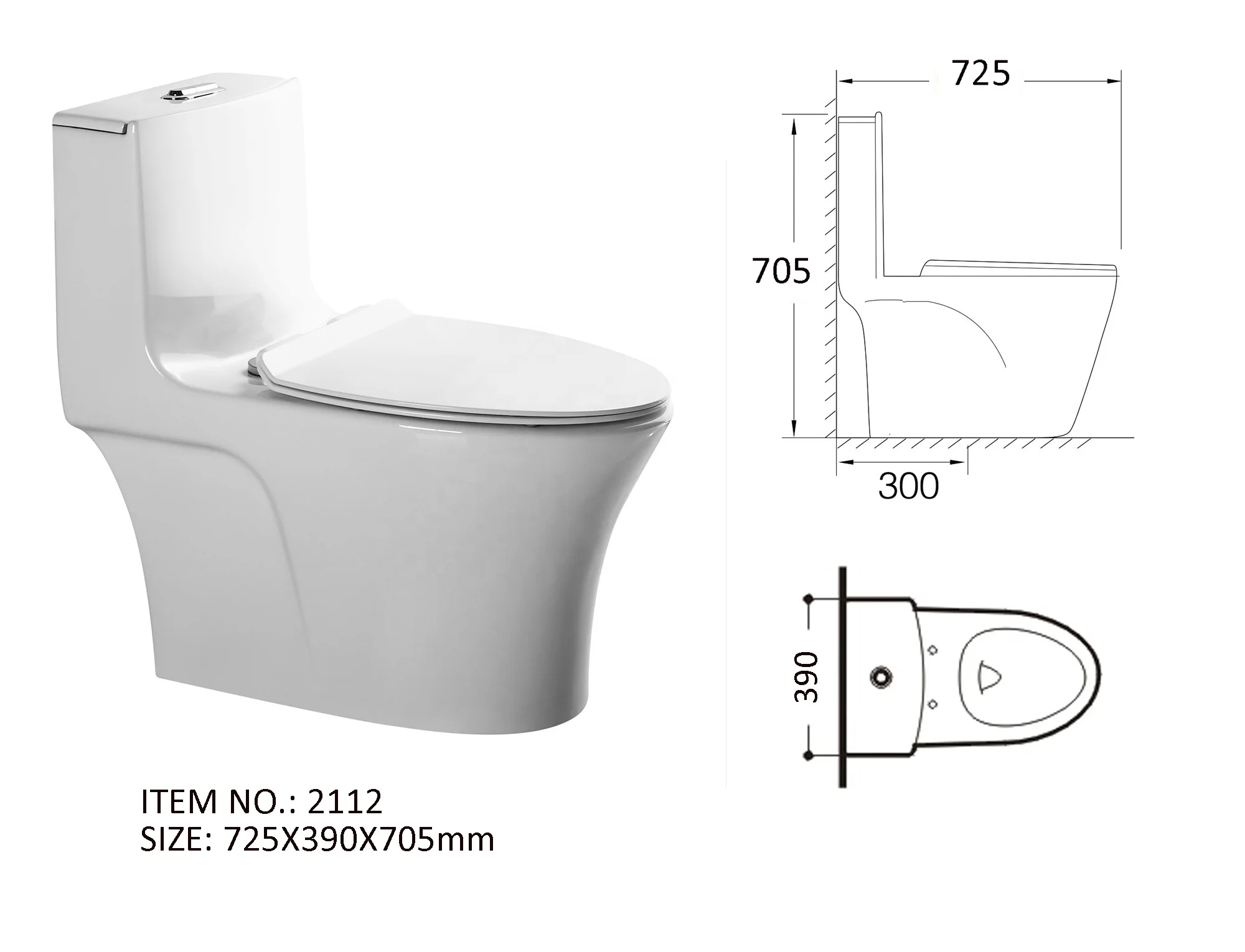 Inodoro Ceramic Sanitary Ware Bathroom One Piece Toilet 300mm Roughing In wc water closet toilet bowl  With Tornado Flush Functi