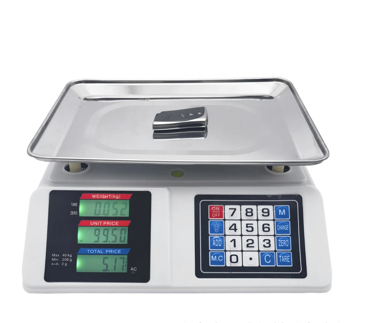 Electronic Pricing Scale 40 kg 30 kg Vegetable Balance Scale for Retail Store