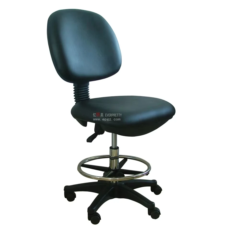 Modern School Furniture Wholesale Customized Height Adjustable Student Laboratory Round Stool with Footrest