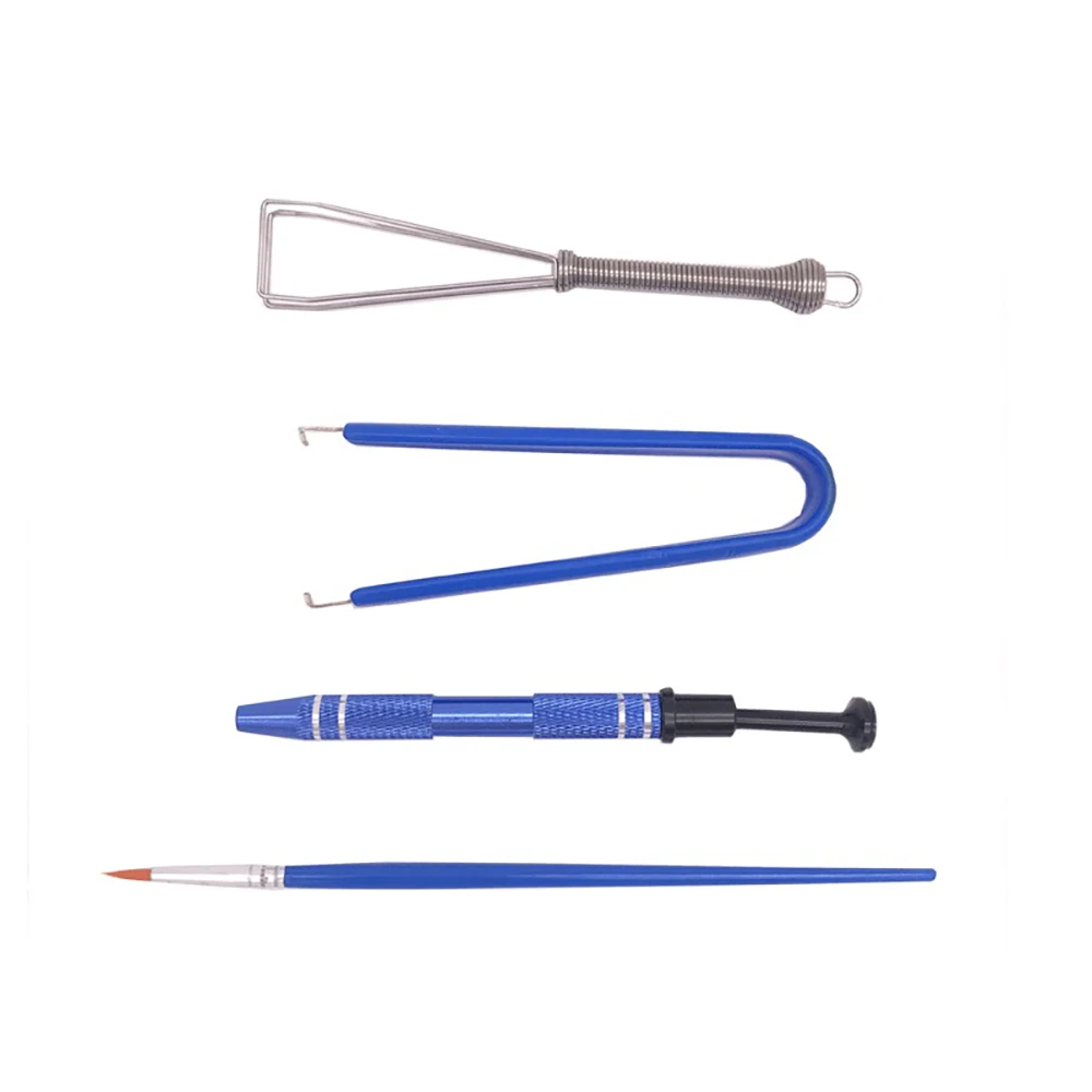 4 in 1 Mechanical Keyboard Tweezers Lube Brush Switch Puller Stem Picker Holder IC Claw Tools Set