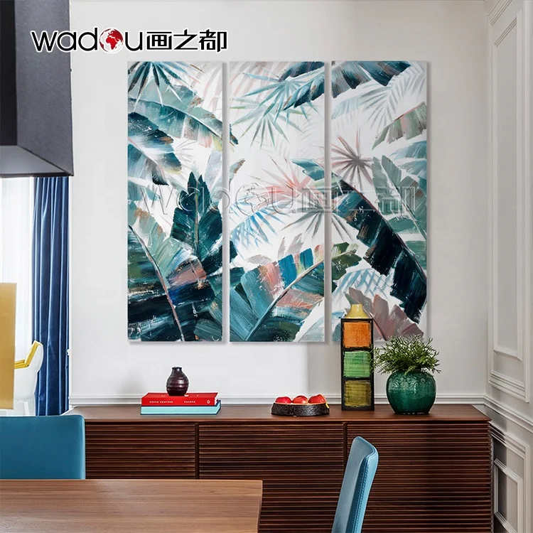 Wall Art Oil Paintings Home Decor Natural Tropical Plants Modern for Livinig Room