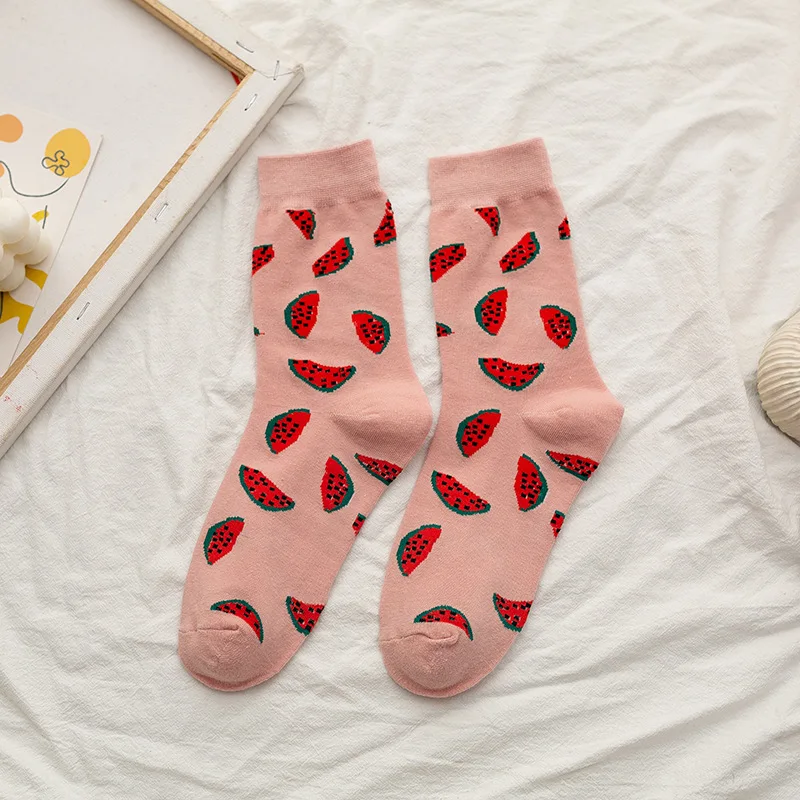 Пара оригинальных жаккардовых вязаных носков, дизайнерские спортивные носки