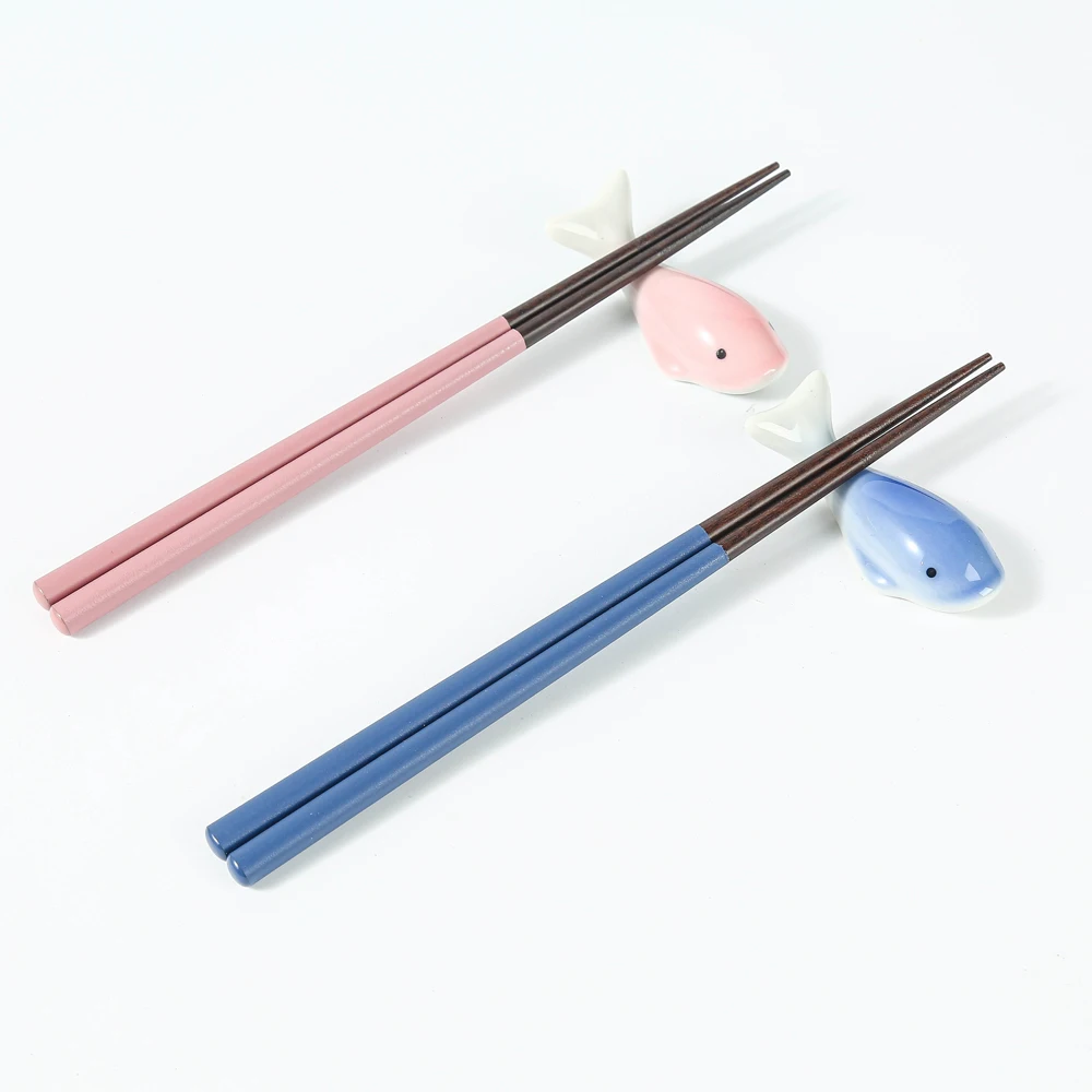 Wholesale green Alloy PET chopsticks restaurant sushi chopsticks with Holder