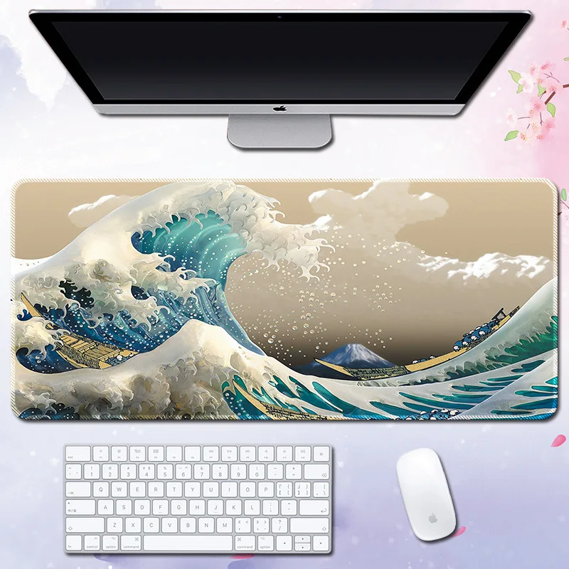 Custom Design Printed Large XXL Extended Natural Rubber polyester Cloth Gaming Desk Mat Mouse Pad