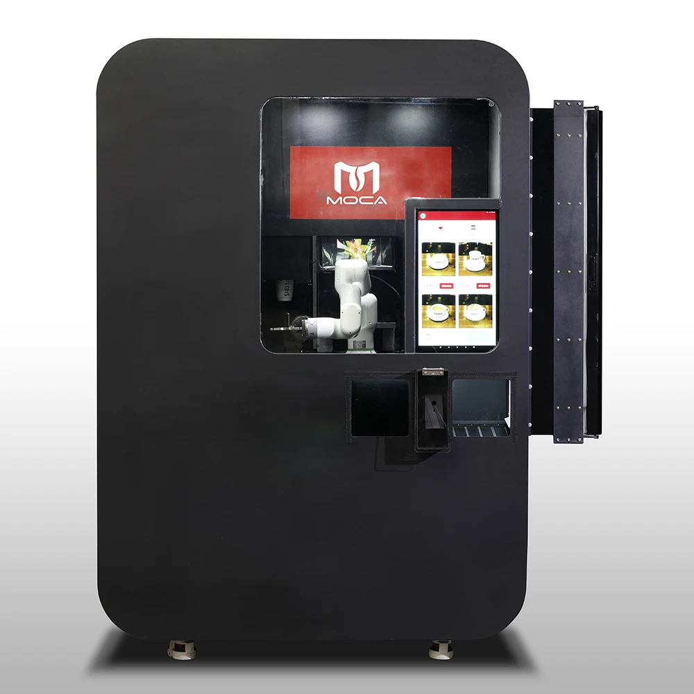 Coffee Milk Tea Robot Make Smart Vending Machine With Ice Or No Ice Intelligent Store Bubble Tea Vending Machine