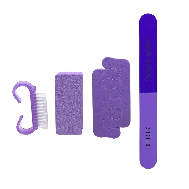 Wholesale Cheap Price Salon Tool 4PCS Disposable Nail Pedicure And Manicure Tools Set With Toe Separator