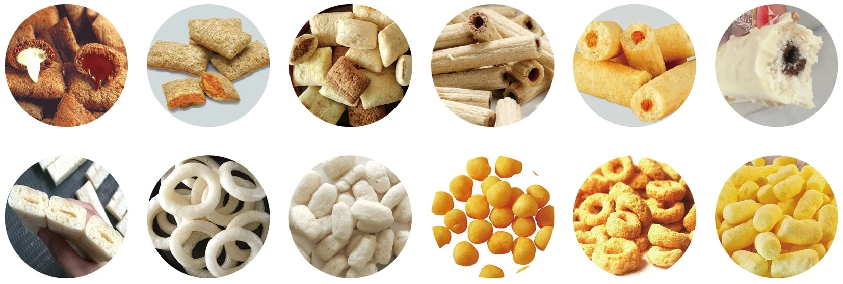 core filled puffed snacks food fried crispy  chips processing machine for food truck