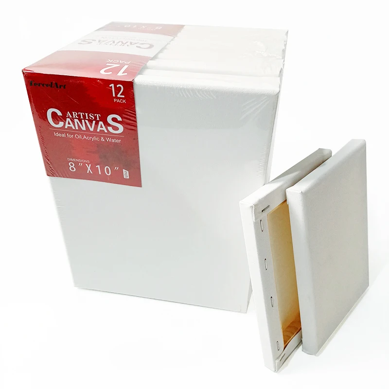 Wholesale canvases  art pure cotton Stretched blank Canvas for Painting