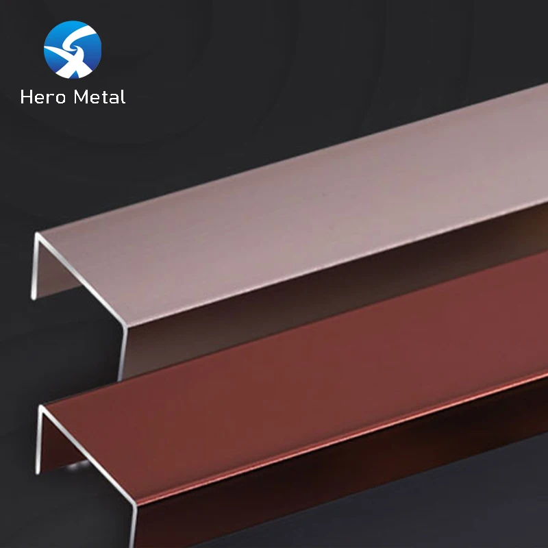 Modern Style Corner Edge Hero Metal Trim Aluminium Alloy Profile Ceramic Decorative Strip U Shape Edging Trim