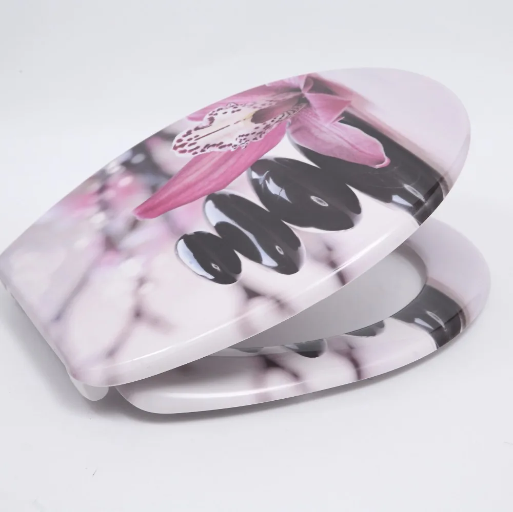 Factory Direct Sales UF Printing Colour Beautiful Classy Bidet Luxury Novelty Toilet Seat Cover