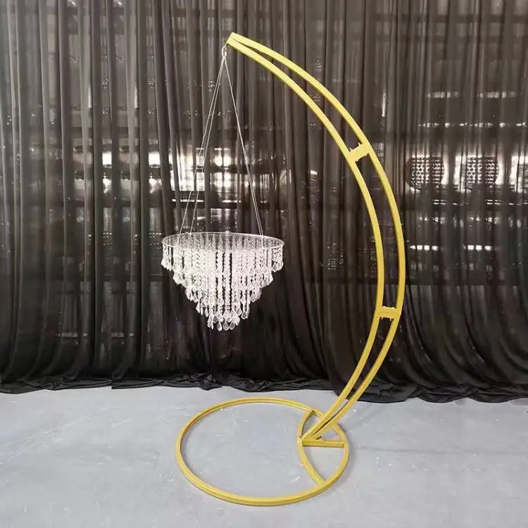 Gold metal wedding cake stand crystal cake stands arch for wedding cakes dessert table for decoration