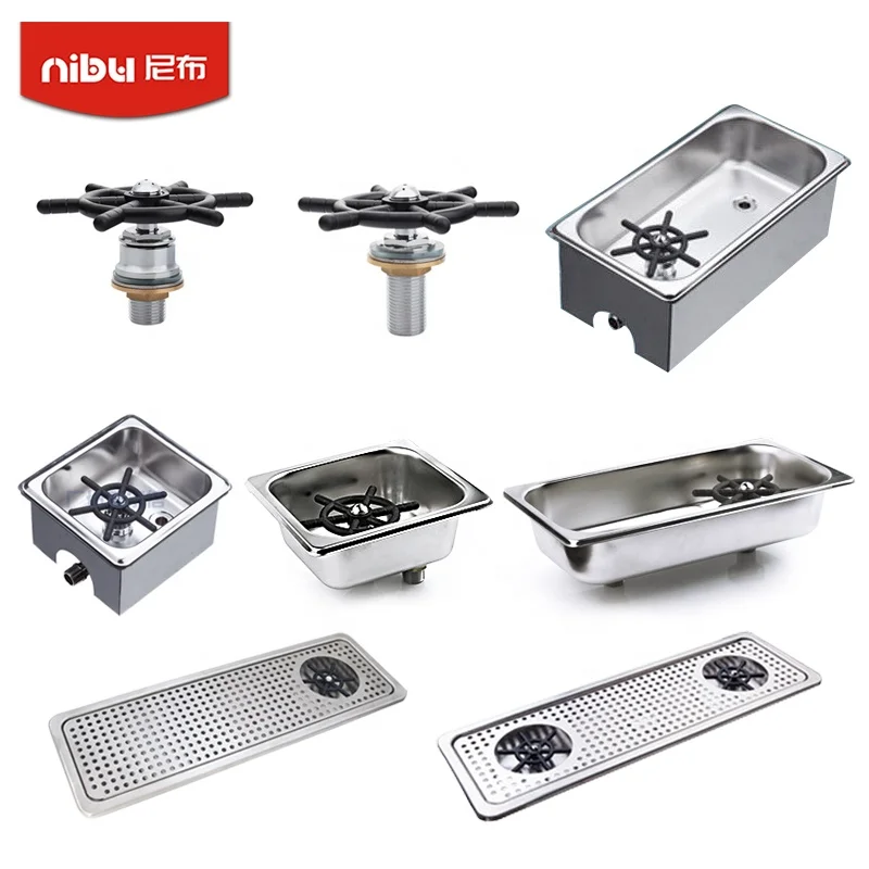NIBU Factory Hot Sale Coffee Milk Pitcher Double Bowl Kitchen Sinks Cup Washer Glass Rinser Bar Accessories