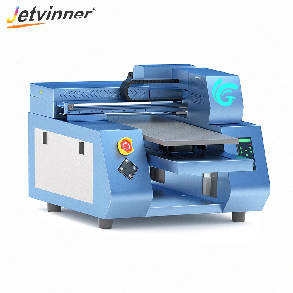 JETVINNER Multifunctional Desktop A3 Size 3047Pro Flatbed LED UV Printer With XP600 2Pcs Printhead Flatbed Bottle Printer