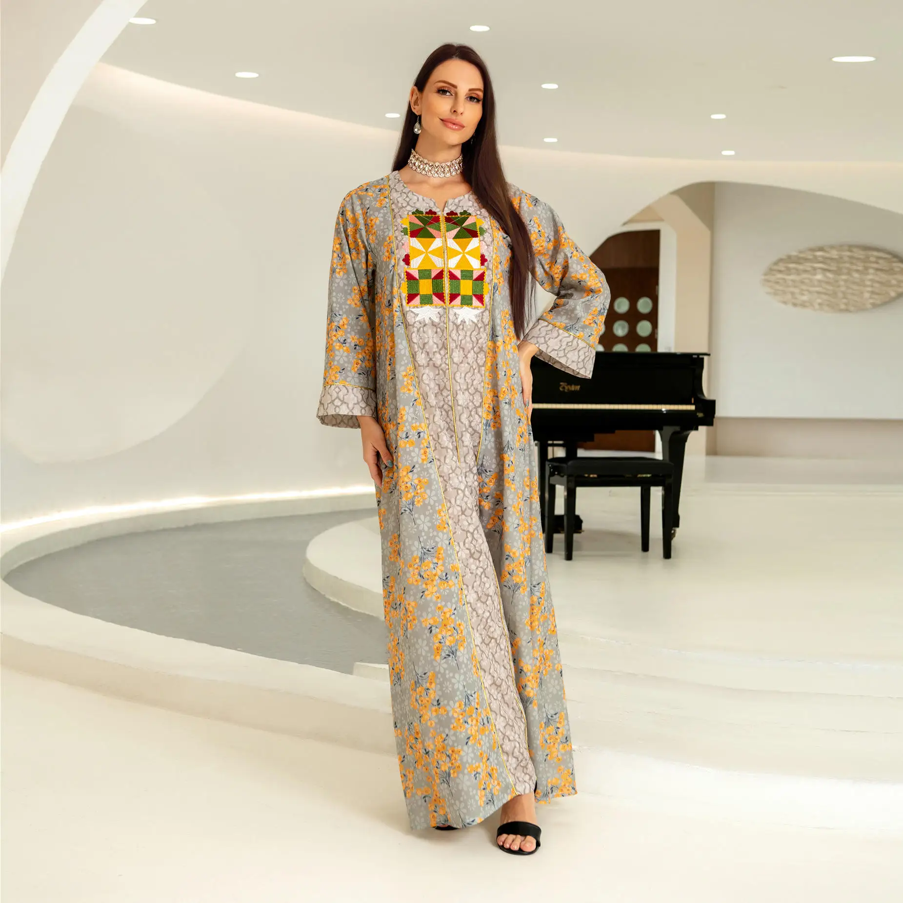 New Model Pakistan Abaya In Dubai Wholesale Open Muslim Kaftan Abaya Dress For Woman