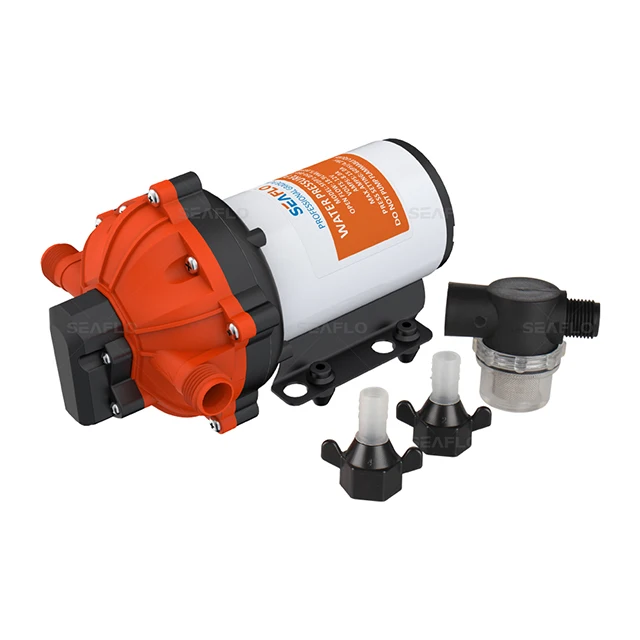 Sea Flo 12 Volt DC Diaphragm Water Pump Self priming Four Piston 19LPM 60PSI High Pressure Diaphragm Water Pump