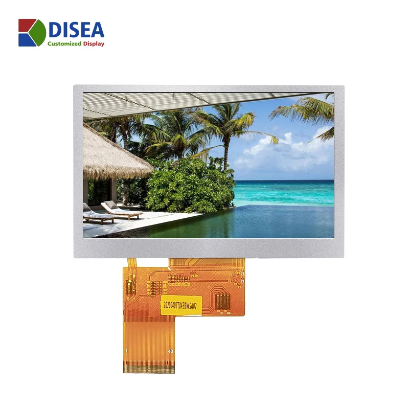 DISEA Full viewing Angle Screen 4.3 Inch LCD Display  800*480 RGB888 Interface IPS TFT LCD Module