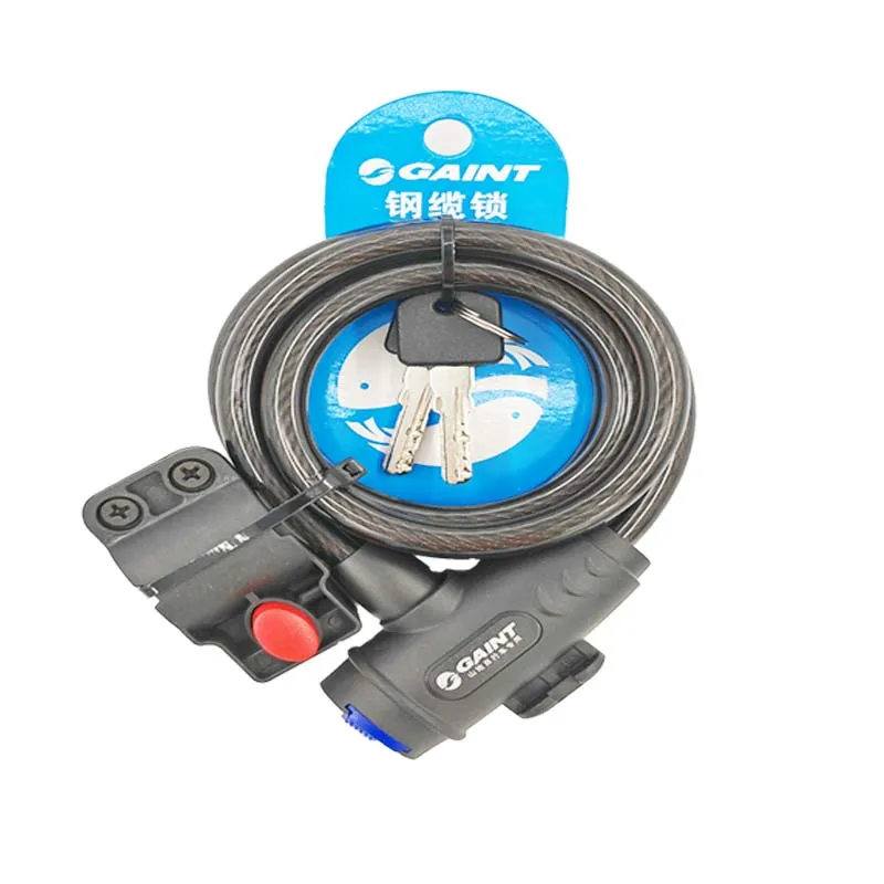 Colorful Anti-breaking  Mountain Bike Lock GANT 5108  Motorbike Key Lock 12mmx1.2m Chain Cable Anti-theft Bicycle Lock