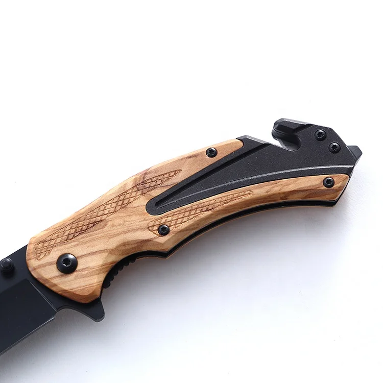 wholesale Zebra wood survival hunting camping bering knife knife